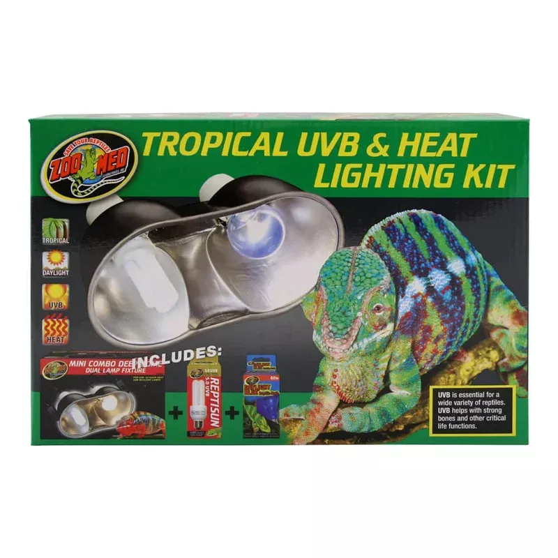 Zoo Med Tropical Reptile UVB and Heat Lighting Kit