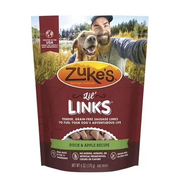 Zuke’s Grain Free Duck & Apple Dog Jerky Treats – 6 oz Bag