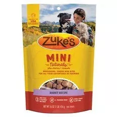 Zuke’s Mini Naturals Rabbit Soft and Chewy Dog Treats – 1 lb Bag